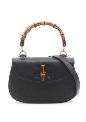 Gucci Pre-Owned 2010s Bamboo turn-lock shoulder bag - Black
