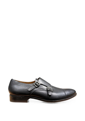 Pertini leather monk shoes - Black