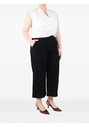 Oscar de la Renta Pre-Owned broderie-anglaise trousers - Black