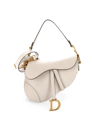 Christian Dior Pre-Owned Saddle Handbag Leather Medium shoulder bag - White