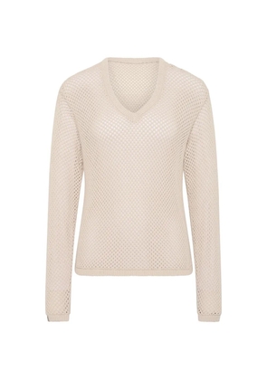 The Upside Josephine open-knit sweater - Neutrals