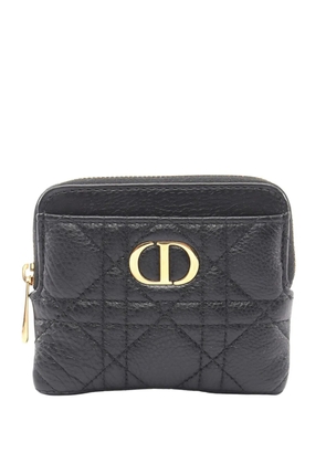 Christian Dior Pre-Owned 2010-2026 Lambskin Cannage Caro coin pouch - Black