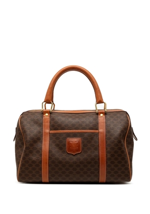Celine Pre-Owned 2012 Macadam Coated Canvas boston bag - Brown