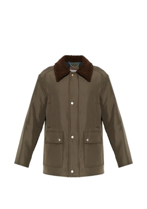 Maison Margiela shearling-collar flap-pocket jacket - Green