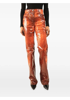 Ferragamo Pre-Owned heat-reactive vinyl trousers - Orange