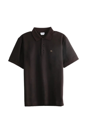 Burberry logo-embroidered polo shirt - Brown