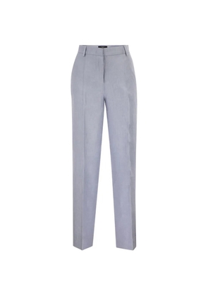 Weekend Max Mara pressed-crease linen trousers - Blue