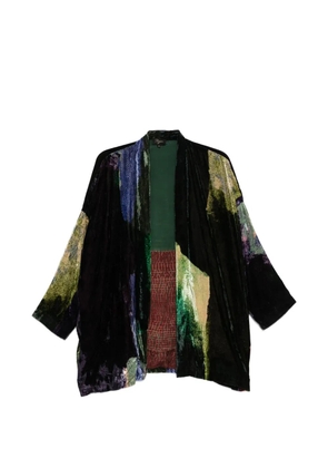 RAGA velvet-effect long-sleeve jacket - Black