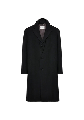 Maison Margiela raw-edge single-breasted coat - Black