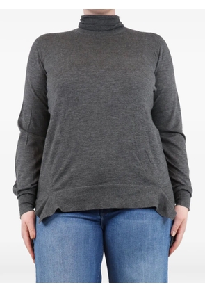 Malo long-sleeve side-slits sweater - Grey