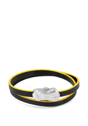 Tateossian double-wrap leather bracelet - Black