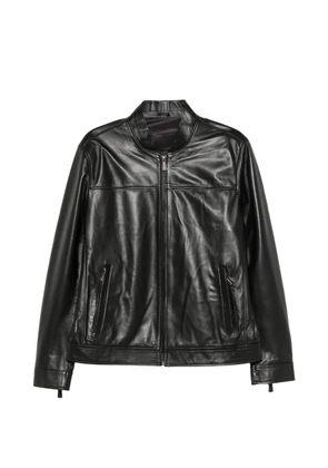 SERGIO MORETTI FIRENZE zip-up leather jacket - Black
