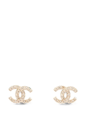 CHANEL Pre-Owned 1986-1988 interlocking-CC earrings - Gold