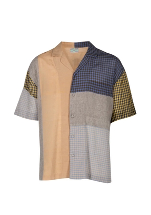 Aodress patchwork-design shirt - Neutrals