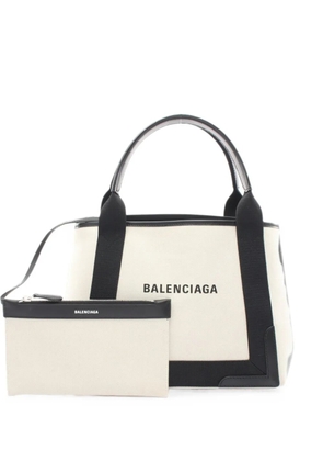 Balenciaga Pre-Owned 2010s small Navy Cabas tote bag - Neutrals
