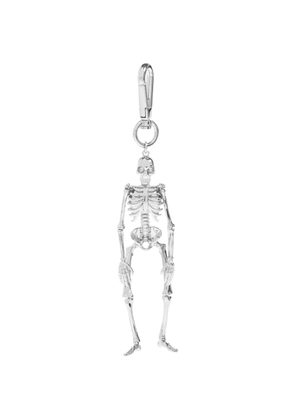 Alexander McQueen skeleton-motif keychain - Silver