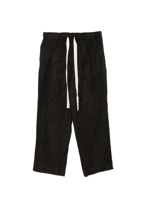Klasica paisley-jacquard drawstring trousers - Black