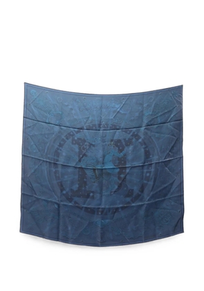 Hermès Pre-Owned 2010s C'est La Fete silk scarf - Blue