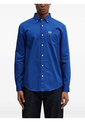 Fred Perry embroidered-logo button-down shirt - Blue
