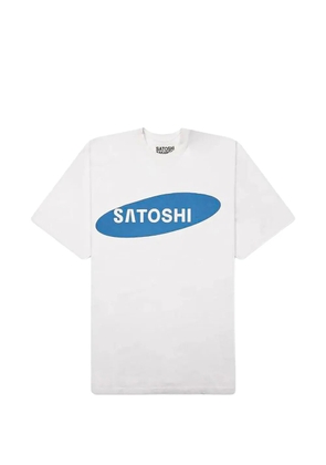 SATOSHI NAKAMOTO logo-print crew-neck T-shirt - White