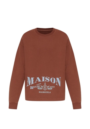 MM6 Maison Margiela logo-print sweatshirt - Brown