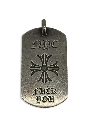 Chrome Hearts engraved-logo necklace pendant - Silver