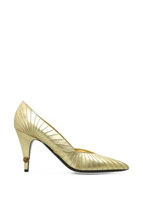 Versace Gianni pleated pumps - Gold