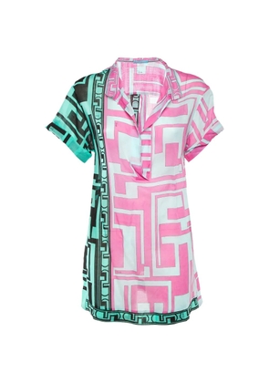 PUCCI Pre-Owned geometric-print sheer top - Pink
