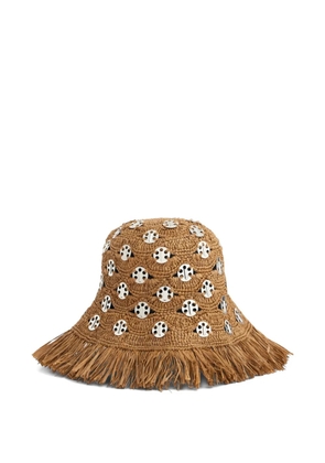 Rabanne 1969 raffia sun hat - Brown