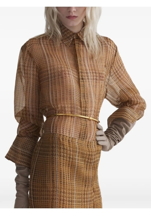 Mugler boxy masculine shirt - Neutrals