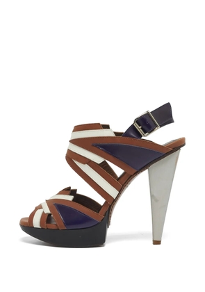 Marni Pre-Owned ankle-strap leather sandals - Brown