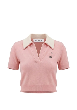 Monse double-collar polo sweater - Pink