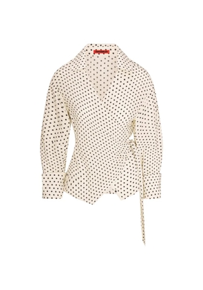 Simon Miller Anya polka-dot wrap blouse - White