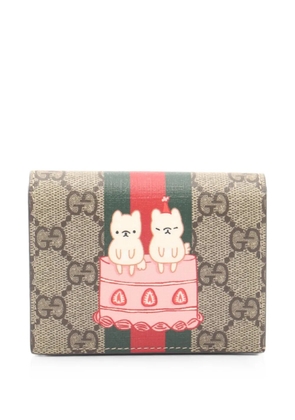 Gucci Pre-Owned x Pikarar 2010s GG Supreme wallet - Brown