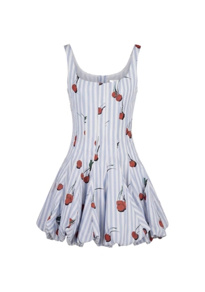 Monse cherry-print bubble mini dress - Blue