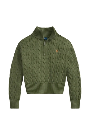 Polo Ralph Lauren cable-knit quarter-zip sweater - Green