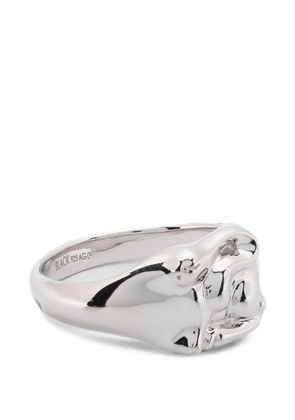 Maria Black Rabbit signet ring - Silver