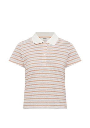 FRAME striped short-sleeve polo shirt - Neutrals