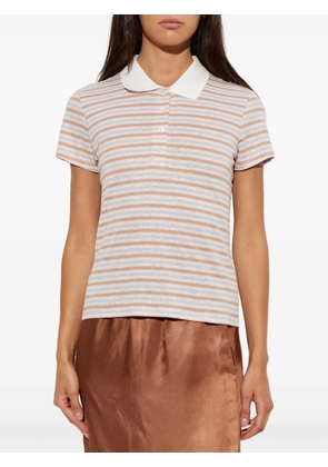 FRAME striped-pattern polo shirt - Neutrals