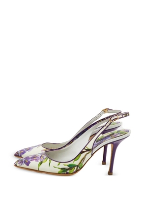 Dolce & Gabbana Pre-Owned floral-print pumps - White