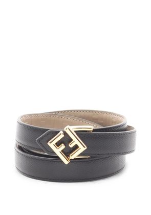 Fendi Pre-Owned 2020s FF Diamond reversible belt - Black