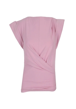ISABEL MARANT Maisan draped-detail sleeveless T-shirt - Pink
