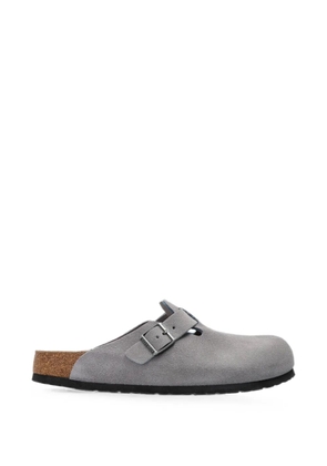 Birkenstock Boston buckle-fastening suede mules - Purple