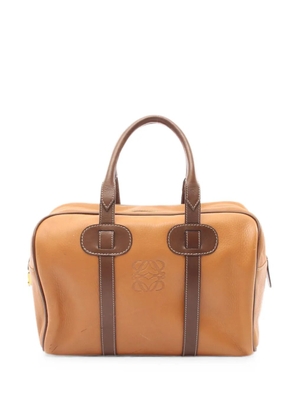 Loewe Pre-Owned 2000s mini Anagram leather Boston bag - Neutrals