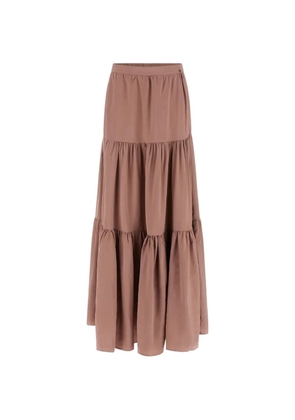 GUESS USA tiered gathered maxi skirt - Brown