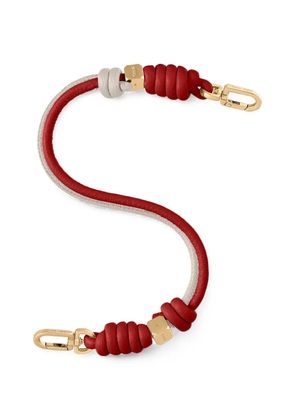 MAISON de SABRÉ twist knotted leather bag strap - Red