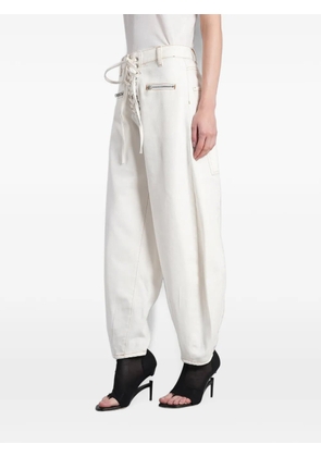 B1ARCHIVE lace-up zip-pocket jeans - Neutrals