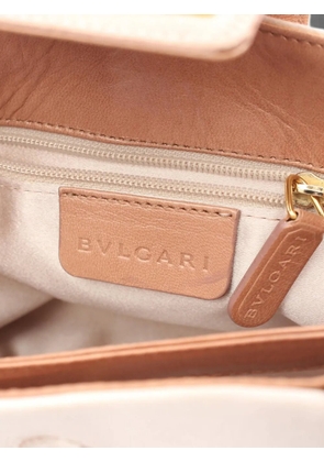 Bvlgari Pre-Owned 2000s two-way leather-trim handbag - Neutrals