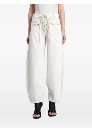 B1ARCHIVE lace-up zip-pocket jeans - Neutrals