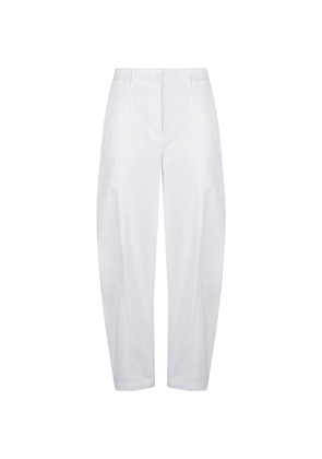 PINKO Bacca barrel-fit trousers - White